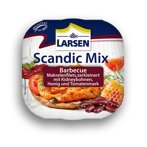 Larsen Mackerel flakes in BBQ sauce 125 g