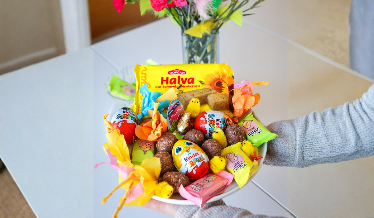 halvaapallot resepti pääsiäiseen kulhossa