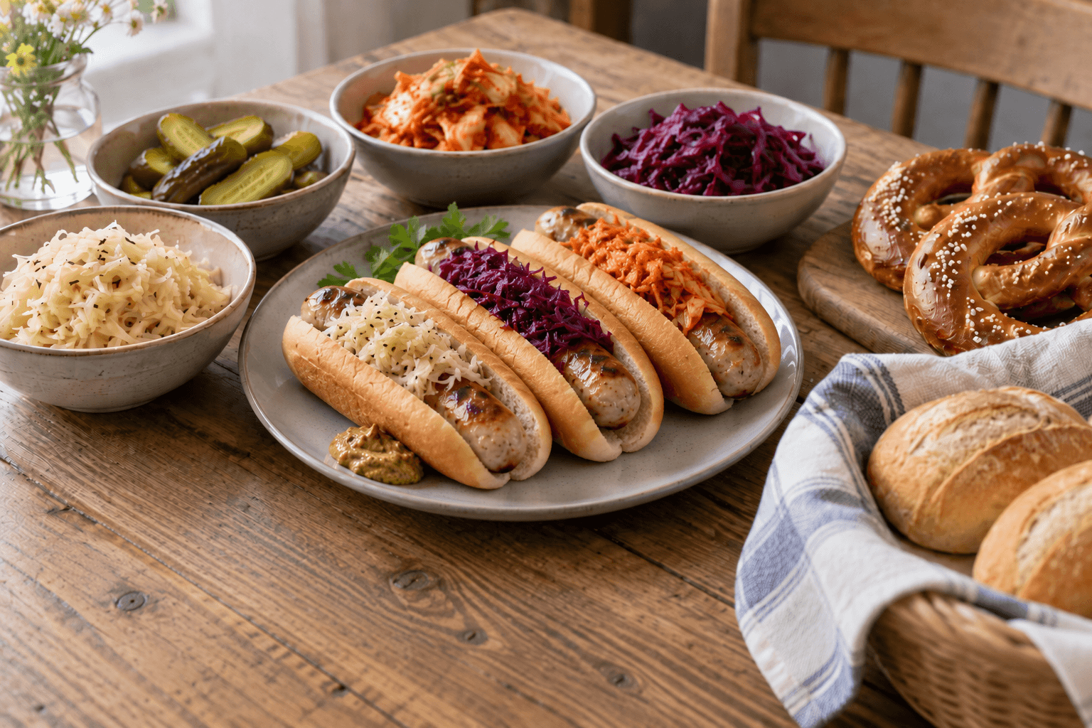 Oktoberfest-menu kotona. Hodareita ja lisukkeita